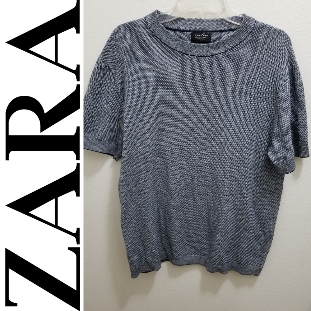 ZARA Gray Short-Sleeve Top